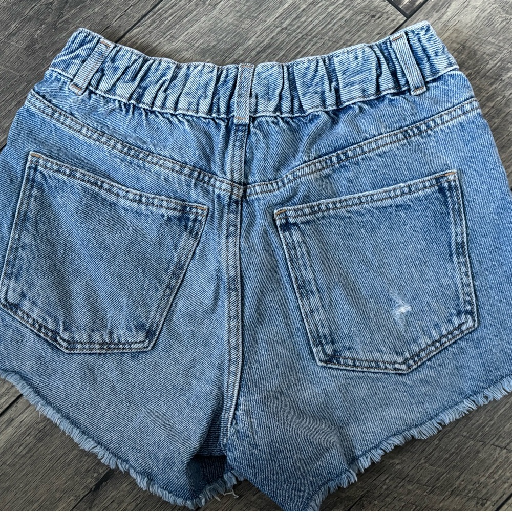 Zara Denim Blue Kids Shorts Adj Waist Size 11-12 - Picture 2 of 3